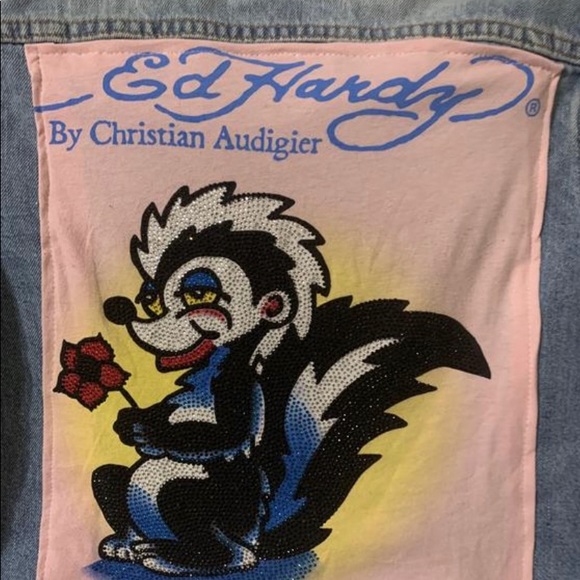 Ed Hardy reworked denim jacket. - Picture 2 of 5